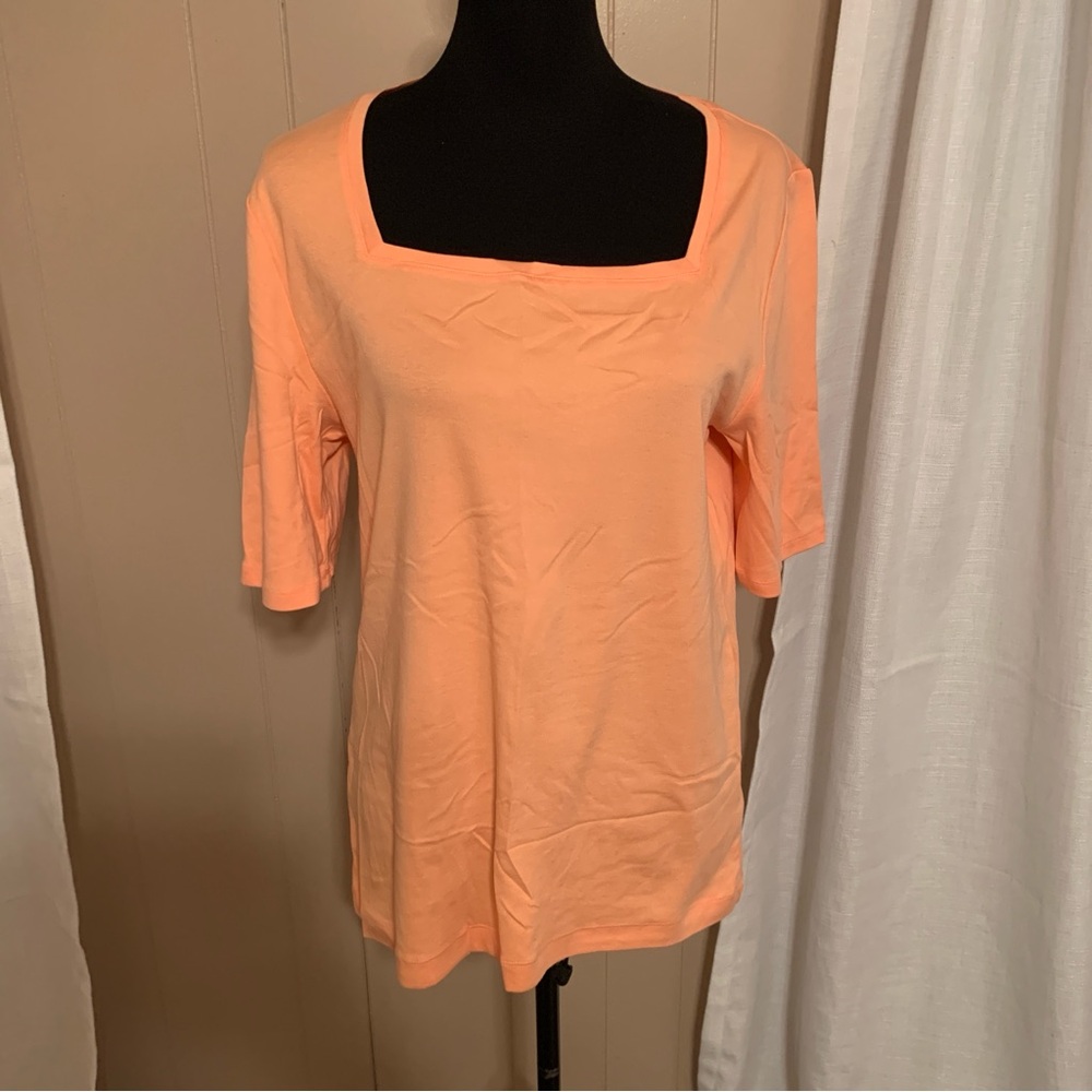 Peach Square Neck Women's XL Top